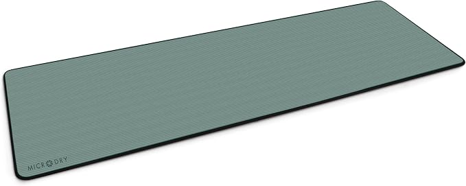 MICRODRY Multi-Purpose Fitness Mat, Cushioned & Non-Slip Foam for Yoga, Pilates, HIIT, Skid-Resistant and Tear-Resistant, 24"x72" with Carry Strap