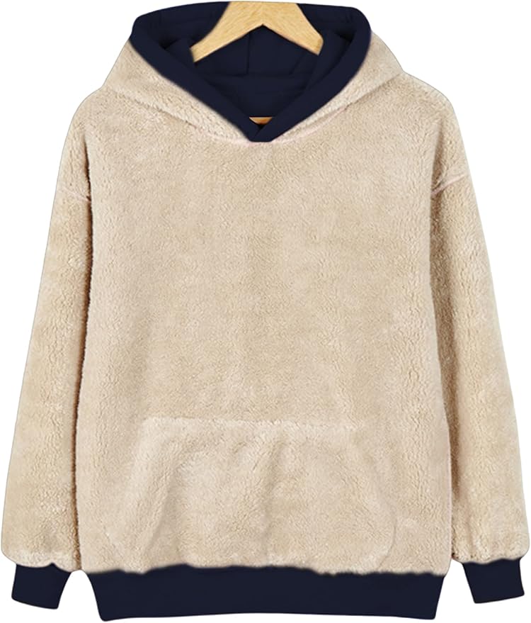 Yeokou Women's Winter Hoodies Pullover Sherpa Fleece Warm Heavyweight Sweatshirt