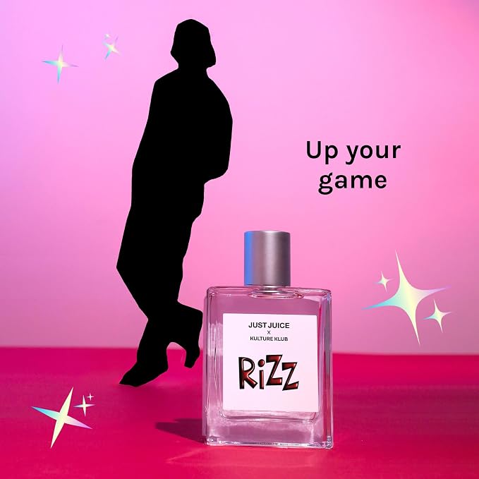 Rizz Fragrance by Kulture Klub x Just Juice - Amber Perfume for Women and Men - With Tangerine, Jasmine, Vanilla, Patchouli, Amber - 3.4 oz