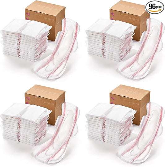 PurComfy Premium Postpartum Pads with Wings, Large Maximum Absorbency Postpartum Maternity Pads Ultra Soft Heavy Flow Secure Leak Protection After Birth, 96ct