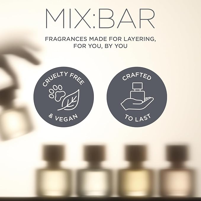MIX:BAR Sparkling Hibiscus Perfume for Women - Bergamot, Hibiscus, Cashmere Musk, Champagne Bubble Fragrance Notes - Fruity Scent Eau de Parfum Spray Cologne - Bergamot Oil Hair Mist Perfume - 1.7oz
