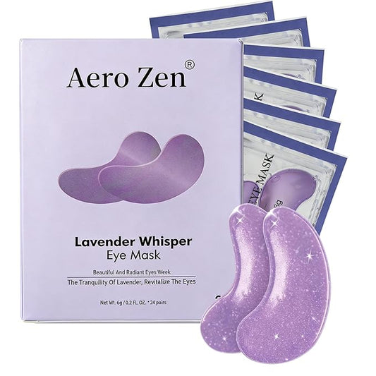 Aero Zen Collagen Under Eye Patches for Reduce Dark Circles,Puffiness & Fine Lines,Restoring Gel Under Eye Masks with Hyaluronic Acid,Bridesmaid Gifts,Birthday Gifts for Women (Purple,24 Pairs)