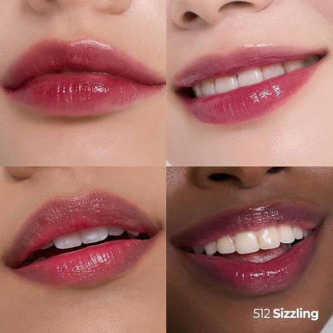 Laka Popping Balloon Lip Stain, 4.5g/0.15oz, Glossy Plumping Lip Tint, Moisturizing, Non-Sticky Texture for All-Day Hydration, Vegan, K-Beauty (#512 Sizzling)