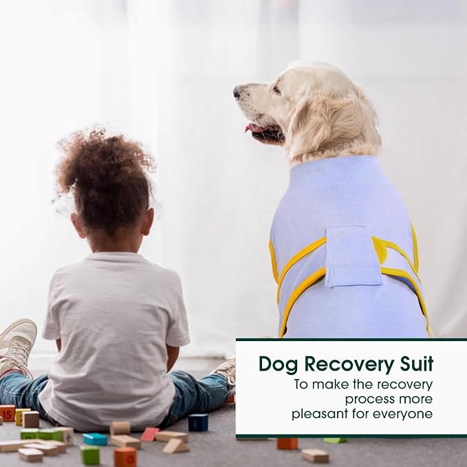 Kuoser Recovery Suit for Dogs Cats, Soft Dog Surgery Suit Female Male Spay | Professional Dog Onesie for Surgery, Substitute E-Collar & Cone, Prevent Licking Dog surgical suit Pet Neuter Suit