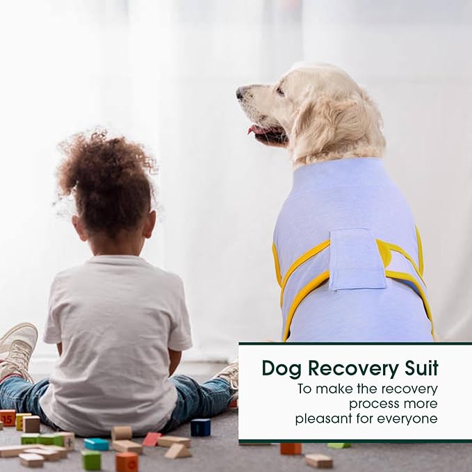 Kuoser Recovery Suit for Dogs Cats, Soft Dog Surgery Suit Female Male Spay | Professional Dog Onesie for Surgery, Substitute E-Collar & Cone, Prevent Licking Dog surgical suit Pet Neuter Suit
