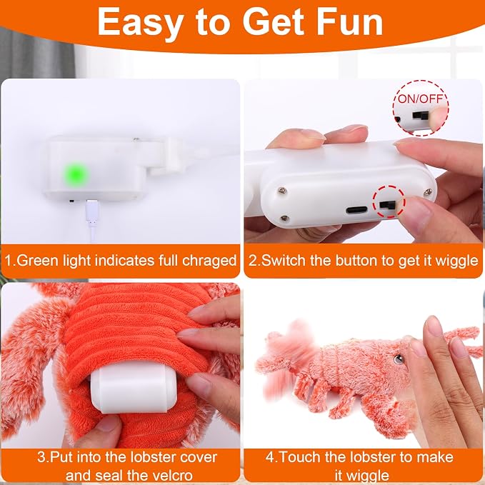 Mity rain Interactive Lobster Dog Toy