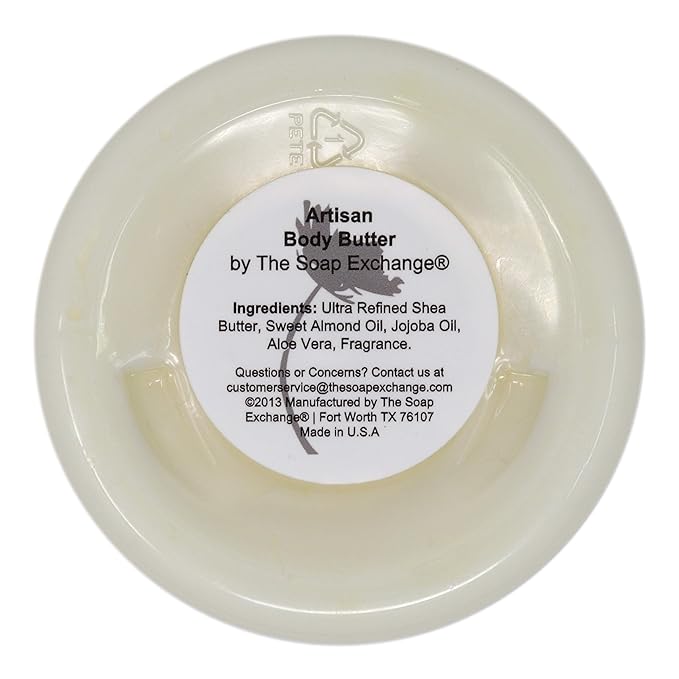 The Soap Exchange Body Butter - Beach Bum Scent - Hand Crafted 4 fl oz / 120 ml Natural Artisan Skin Care, Shea Butter, Aloe Vera, Nourish, Moisturize, & Protect. Made in the USA.