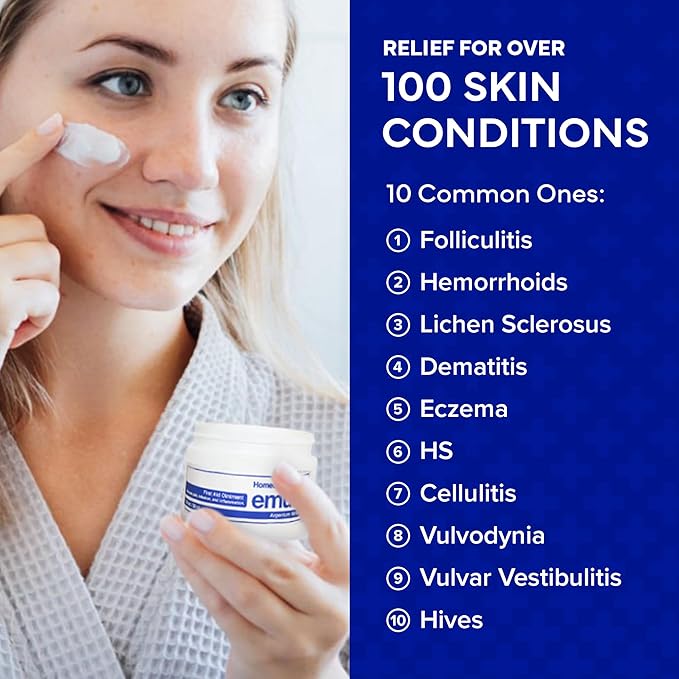 emuaid Ointment for Eczema and Psoriasis Relief, Reduces Itching, Pain, Swelling, Regular Strength Treatment for 100+ Skin Conditions, Steroid and Chemical-Free, Suitable for All Ages, 16oz