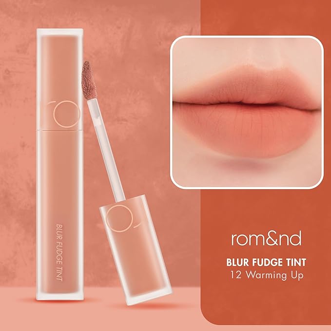 rom&nd BLUR FUDGE TINT 13 COOLING UP - K-Beauty Soft Matte Lip & Cheek Cream for Blurred Effect, Long-Lasting & Non-Drying Velvety Finish