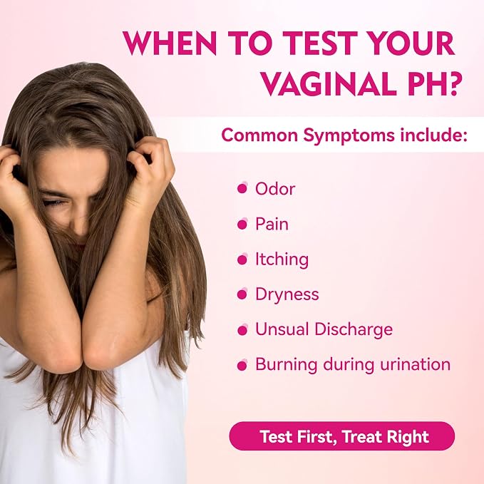Vaginal pH Test Strips for Woman, 50 ct Yeast Infection & BV Monitor Test | At Home Feminine pH Test Kit, Reliable Women pH Testing for Acidity & Alkalinity Balance