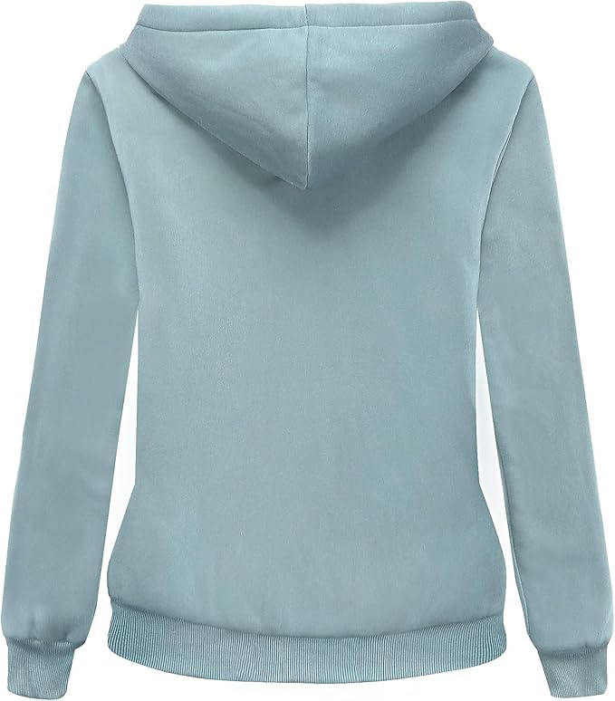 Little Beauty Womens Zip Up Hoodies Winter Thick Fleece Lined Hooded Jacket Casual Cozy Warm Sweatshirt Coat