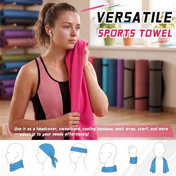 Mixweer 4 Pack Gym Microfiber Bath Towels 63"x32" Extra Large Shower Towel Lightweight Oversized Fast Drying Bathtowel for Gym Sports Travel Camping(Light Gray, Rose Pink, Green, Blue)