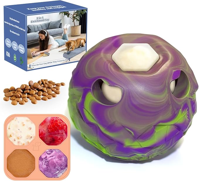Dog Chew Toy, Large Frozen Treat Dispenser Reduces Pet Boredom