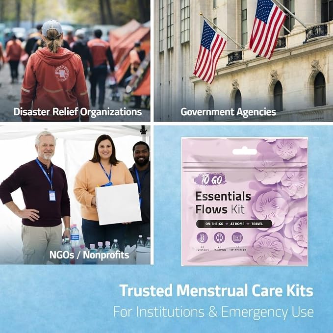 Essential Flows Period Kit - Assorted Colors with Pads, Liners & Wipes (450, Regular)
