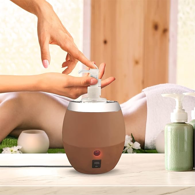 Massage Oil Warmer Bottle by AMETHYST LAKE, Bottle Warmer Dispenser Heater,1 Bottle Warmer for Oil, Lotion & Cream, Oil Heater Beauty Salon Treatment Equipment.