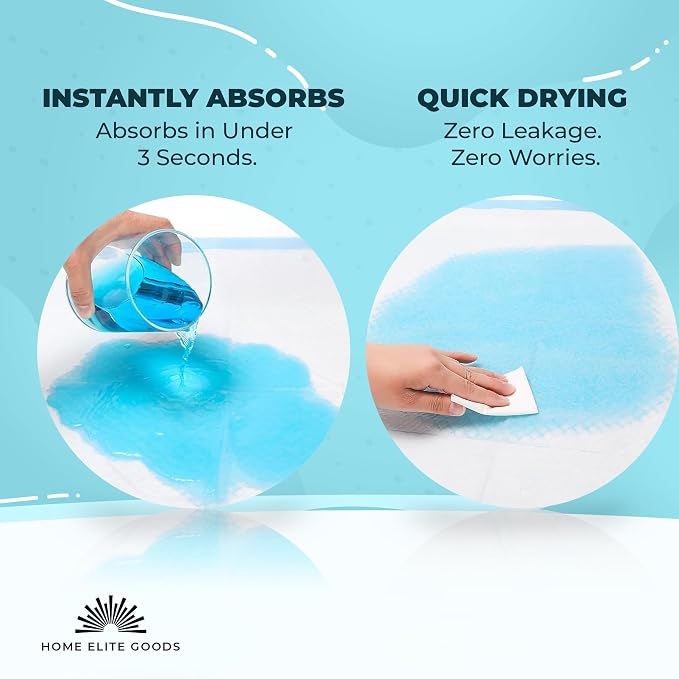 Dog Pee Pads – 23.6 x 23.6 Inch Super Absorbent Puppy Training Pads with Leak-Proof Gel Core – 40-Count Pack, Quick-Dry, Odor Control & Multi-Layer Protection
