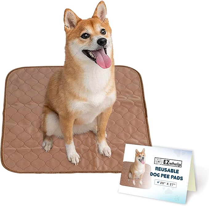 Reusable Dog Pee Pads, Washable Waterproof Puppy Training Pad 20x27 | Washable waterproof pee pads for dogs & puppies. Super absorbent, leak-proof, reusable 100+ washes with rounded corners.