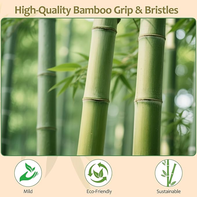 Eagle Fortress Boar Bristle Hair Brush for Women, Detangler Brush for Wet, Dry & Damaged Hair with Long Pins for Thick & Long Hair - Bamboo