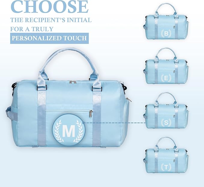 Gym Duffel Bag, Red, Personalized with Initials, Spacious Sports Bag for Yoga & Dance, Wet Pocket, Mat Strap, Travel-Friendly
