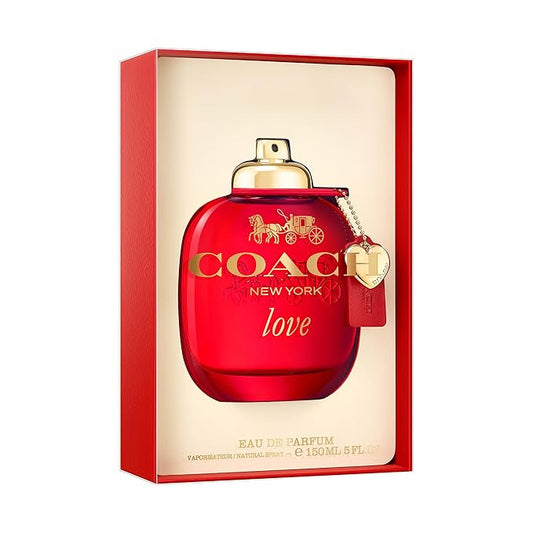 COACH Love Jumbo Eau de Parfum Spray - Women's Fragrance - Floral Fruity - With notes of Wild Strawberry, Red Velvet Rose & Vibrant Cedarwood - 5.0 Fl Oz