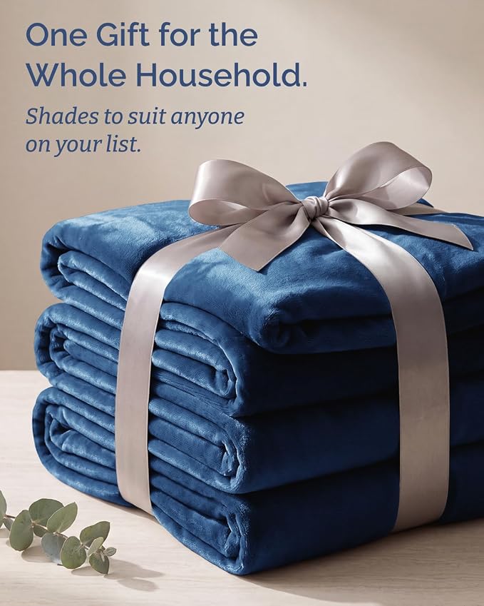 Ultra Soft Fleece Blanket Oversized King Size - Flannel Fleece Luxury Blanket - Lightweight for Couch Bed Chair - Thick, Warm and Breathable - All Season Cozy, Royal Blue