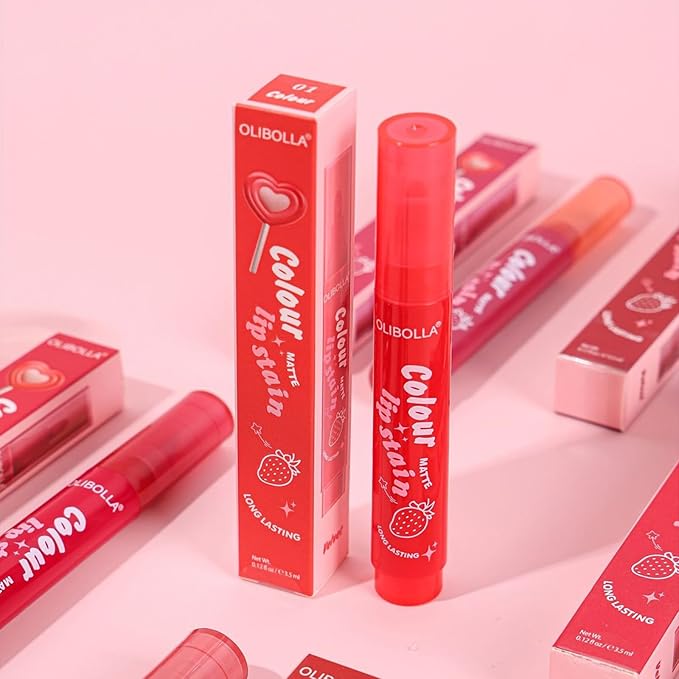 Matte Lip Stain Pen - Transfer Proof & Waterproof Lip Liner, Velvety Smooth, Highly Pigmented Full Coverage, All Day Wear (0.12 fl.oz)