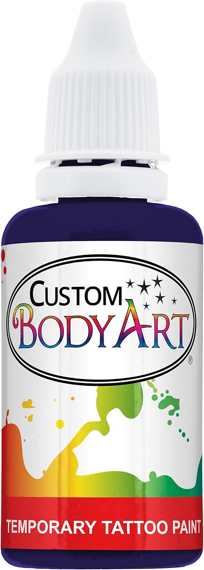 Custom Body Art 1-Ounce Purple Temporary Airbrush Tattoo Body Art Paint Alcohol Based