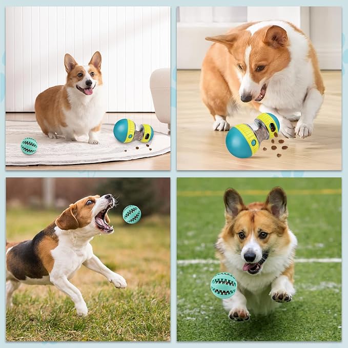 ETACCU Dog Puzzle Toy Adjustable Treat Dispensing Ball Slow Feeder Food