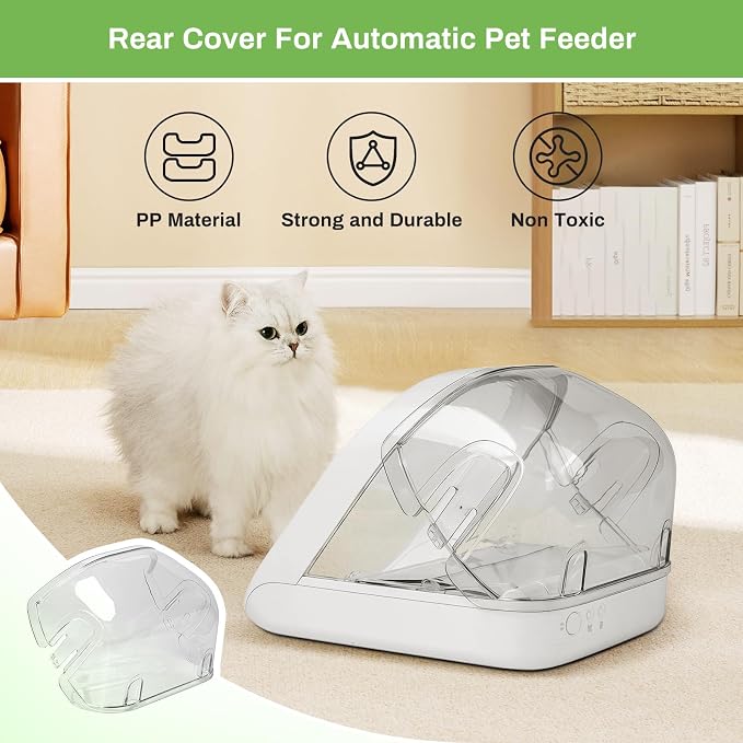 Rear Cover for Automatic Microchip Pet Feeder-Prevents Stubborn Pets from Taking Food from the Back of the Feeder (1 Pack)