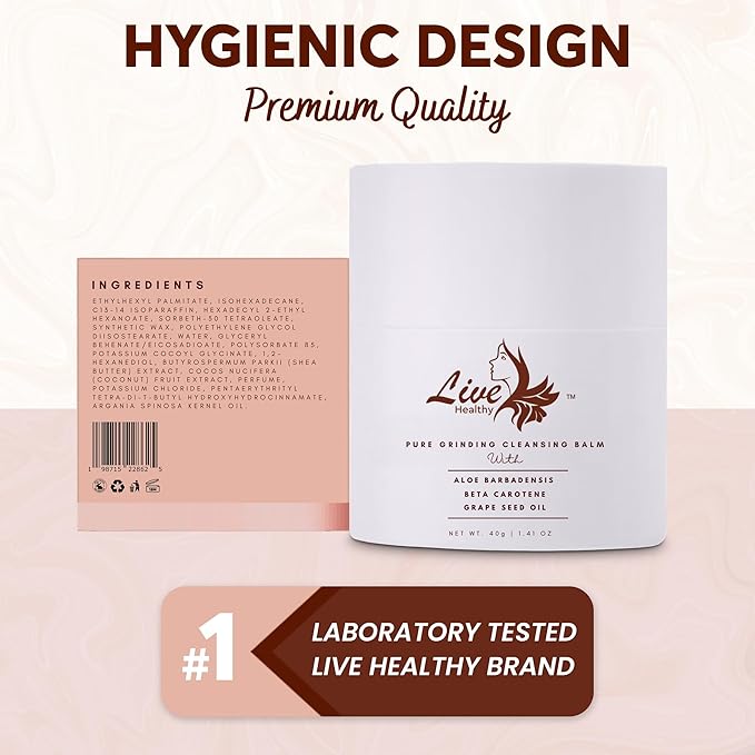 Grinding Makeup Remover Balm, Moisturizing Oil Cleanser For All Skin Types, Korean Skin Care Makeup Cleansing Balm For Face, Non-Greasy and Soft Sorbet Texture Hydrating Facial Wash, 1.7 Fl Oz