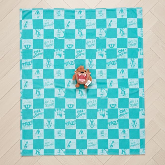 Looney Tunes Tasmanian Devil Pet Throw & Squeaky Pillow Set, Stimulating Toy As Gifts for Puppies, Cats, Dogs, (Officially Licensed) By Franco