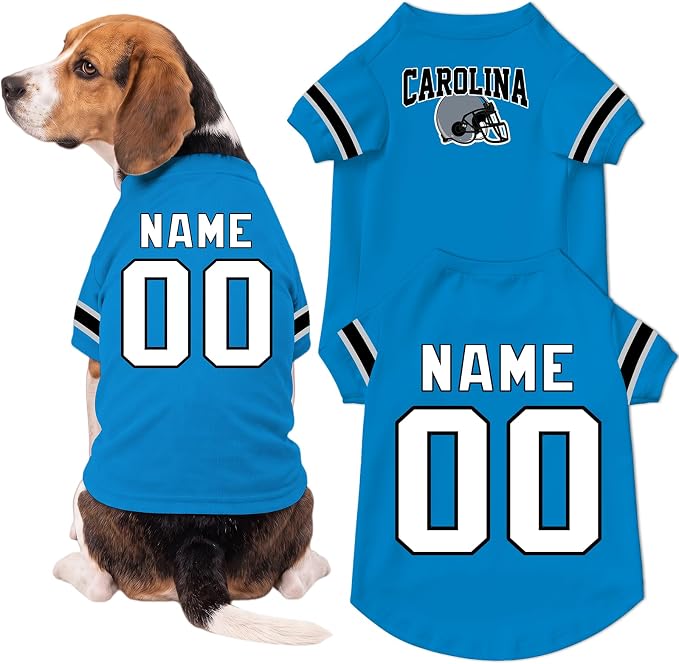 Carolina Dog Clothes Personalized Pet Jersey T-Shirt Custom Name Number