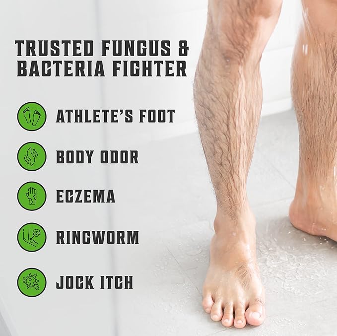 Viking Revolution Tea Tree Oil Body Wash Soap for Men - Helps Athlete's Foot, Toenail, Jock Itch, Eczema, Ringworm & Body Odors - Extra Strength Men's Body Wash (2 Pack)