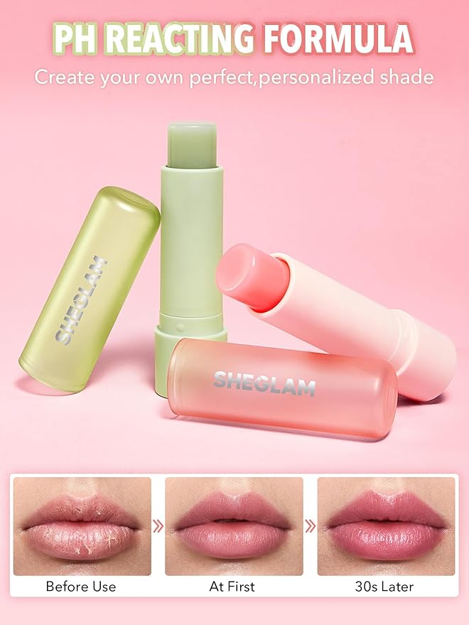 SHEGLAM Pout PHresh Color Changing Moisturizing Lipstick Tinted Lip Balm Magic Temperature Color Change Lipstick-Watermelon
