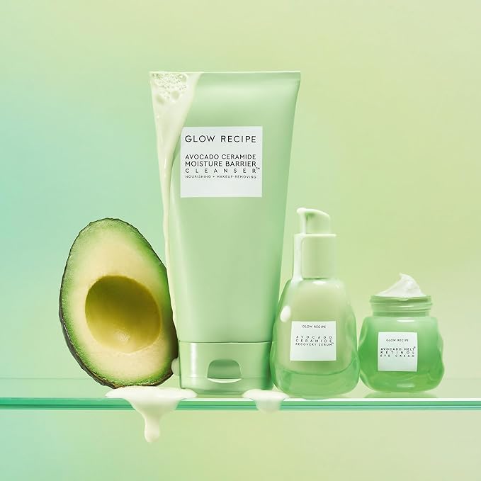 Glow Recipe Avocado Ceramide Facial Cleanser, Korean Double Cleanse Second Step, Hydrating Gel-to-Foam Face Wash for Dry Skin, Barrier Support, Hyaluronic Acid + Colloidal Oatmeal (150ml)