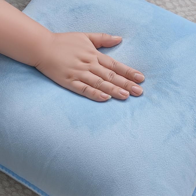 Velvet Light Blue Throw Pillow Covers 12”x20”Pack of 2 Soft Decorative | Square Cushion Covers for Couch Sofa Bed Livingroom Car Home Decor,30x50Cm