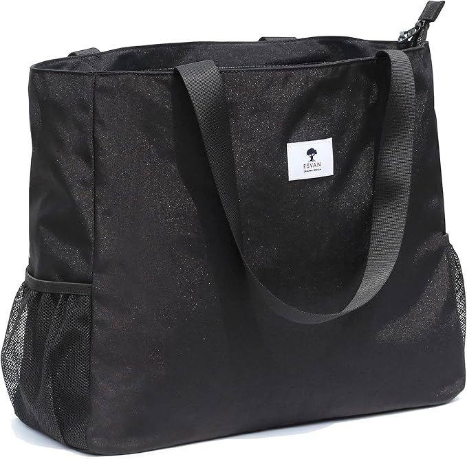 ESVAN LARGE BEACH BAG Water Resistant Lightweight 20 inch Women Oversize Tote Bag for Gym Beach Travel Pool Yoga Nurse