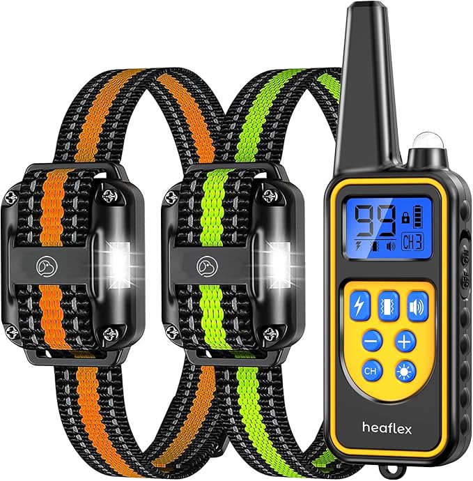 Dog Training Collar for 2 Dogs, 3300ft Electronic Shock Collar, IPX8