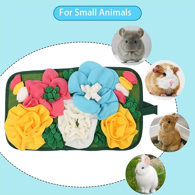 Rabbit Foraging Mat Interactive Bunny Snuffle Mat for Small Animals