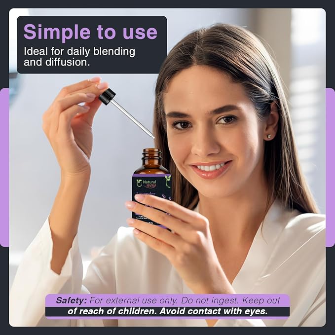 Lavender Essential Oil - Pure Aromatherapy Oil for Diffusers, Hair Growth, Skin, Scalp Care, Massage | Refreshing Hair Oil for Women & Men | Natural Essential Oil for Diffuser | 4 Fl Oz (120 mL)