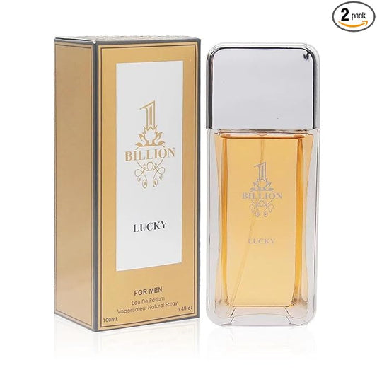Men's Cologne 1 Billion Lucky Eau De Toilette Spray Perfume Fresh Scent 3.4 Fl Oz Daily Used