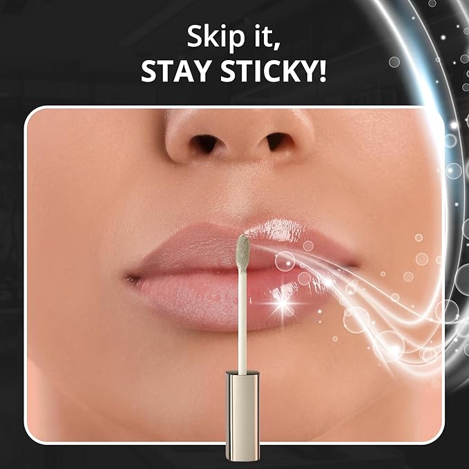 Diamond Gloss Clear Lip Gloss for Women – Non-Sticky, Vitamin Infused & Tocopherol – Long Lasting, High Shine, Clean Formula –Clear Lipgloss, 1 Pack