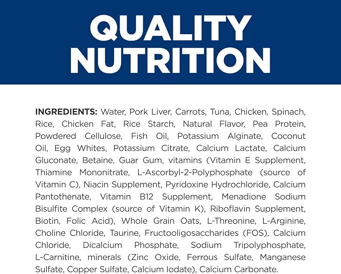 Hill's Prescription Diet k/d Kidney Care Wet Cat Food | #1 Veterinarian Recommended, Vegetable & Tuna Stew, 2.9 oz. Cans, 24-Pack
