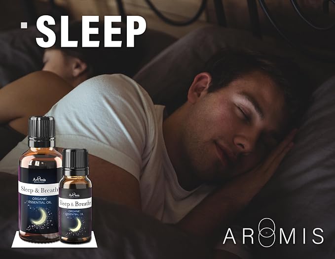 ArOmis Sleep & Breathe Essential Oil Blend - 100% Pure - 10ml (.34 fl Oz), Blend Perfect for Aromatherapy Diffuser