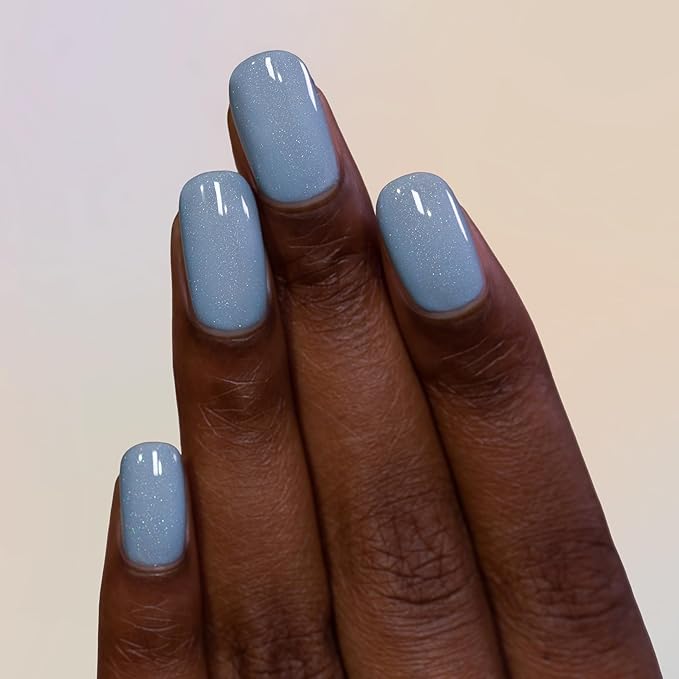 ILNP Low Rise - Faded Denim Blue Holographic Crelly Nail Polish