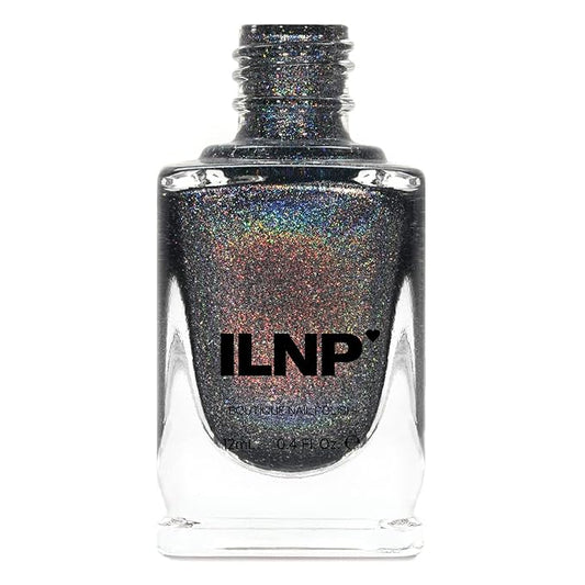 ILNP Maiden Lane - Charcoal Grey Ultra Holographic Nail Polish