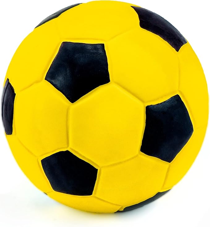 CHIWAVA 3PCS 2.7'' Squeak Latex Dog Toy Football Fetch Ball for Medium Dogs