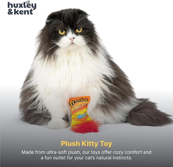 Huxley & Kent Plush Crinkle Catnip Cat Toy, Treatos Snacks