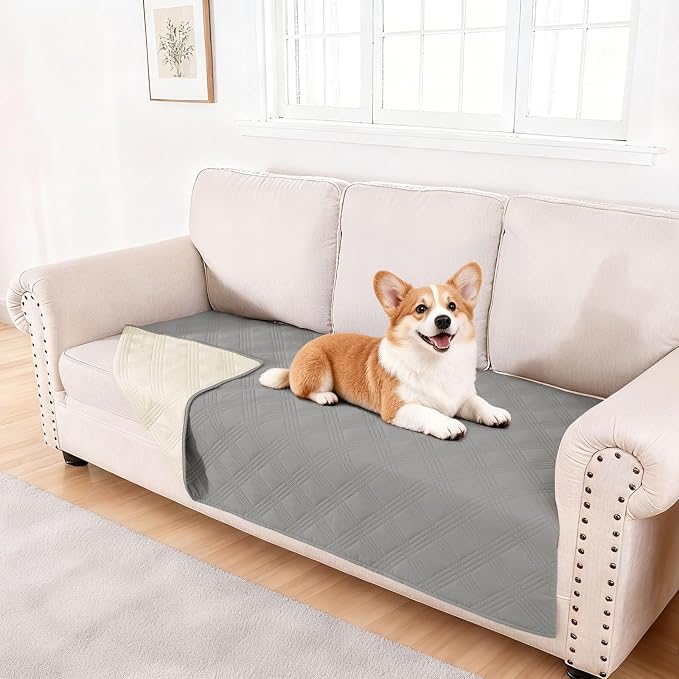 Waterproof Reversible Dog Blanket, Soft Couch Cover for Dogs Washable | Dual-Sided Waterproof Pet Bed Blanket, Resist Stains Spills & Pet Hair, Practical Furniture Protector For Pets, Size 40"x70"