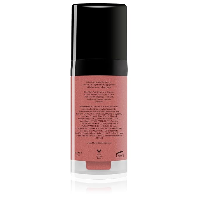 SHANY Paraben Free HD Liquid Cream Blush - Creamy & Blendable Color - ON DUTY